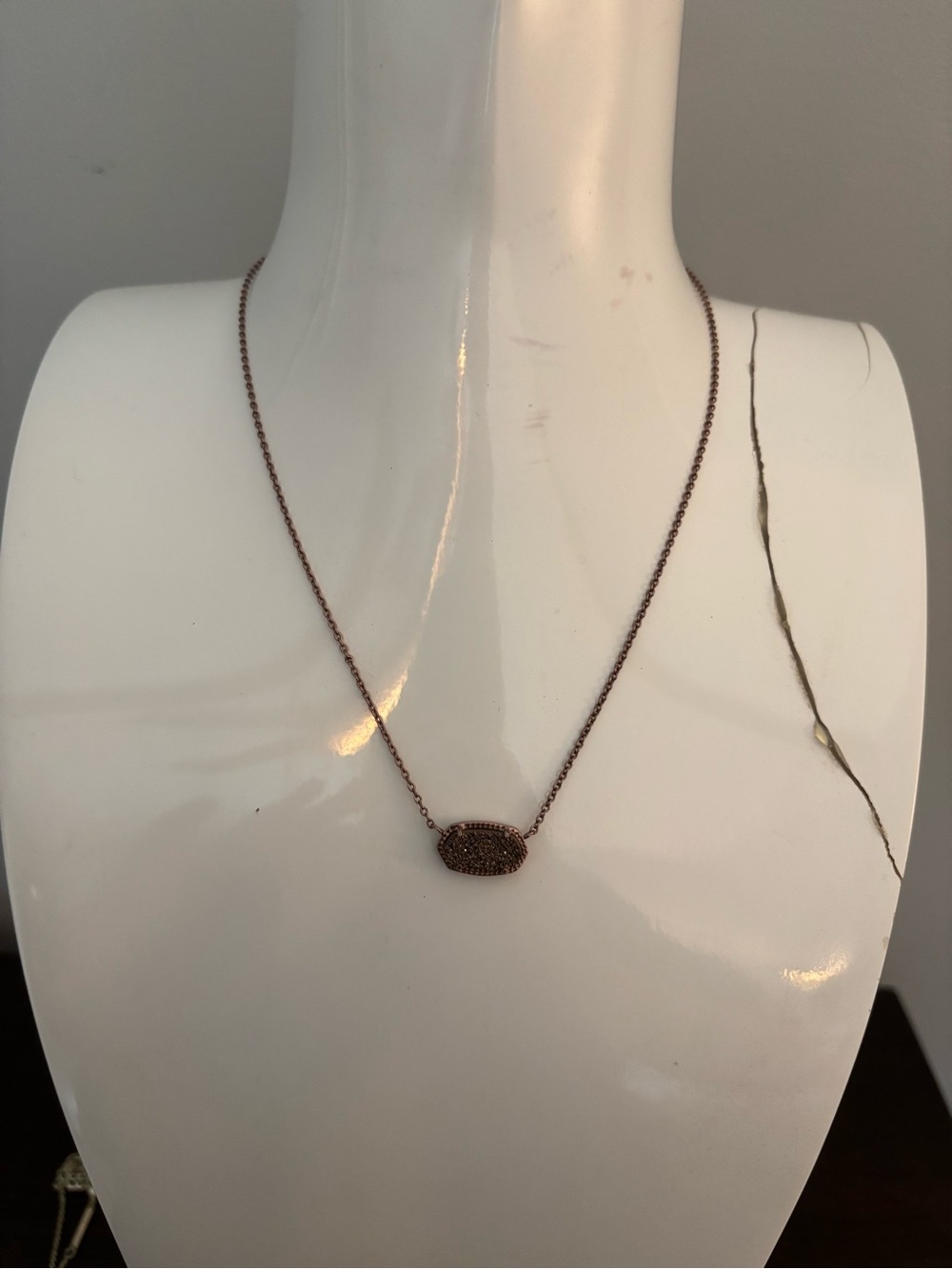 Kendra Scott Chocolate Drusy Elisa Pendant Necklace